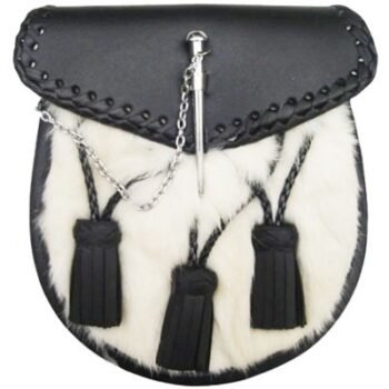 Rabbit-Fur-Sporran.-It-has-3-leather-tassels-and-a-metal-loop-and-pin