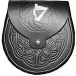 SPORRANS-black-Celtic-knot-embossed-leather-sporran-features-a-IRISH-LADY-HARP-badge-on-the-flap.jpg