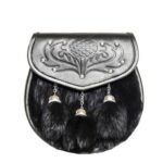 Semi-Dress-Sporran-Black-Rabbit-Fur-Studded-Thistle-Chain-Straps-included.jpg