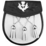 Semi-Dress-Sporran-made-of-Cow-Thistle-Badge-on-Flap-Chain-Straps-included.jpg