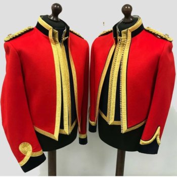 Men's Red Mercian Regiment Officer Mess Dress Coat,Men's Fashion Hussar Jacket