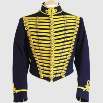 Navy Blue Military Jacket Men's Napoleonic Hussars Tunic Jacket Military Uniform For Men & Women | Chest Size 34" to 54"